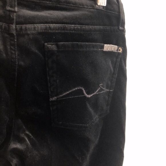 7 for all Mankind Black Velvet Pants NWT - Picture 5 of 6